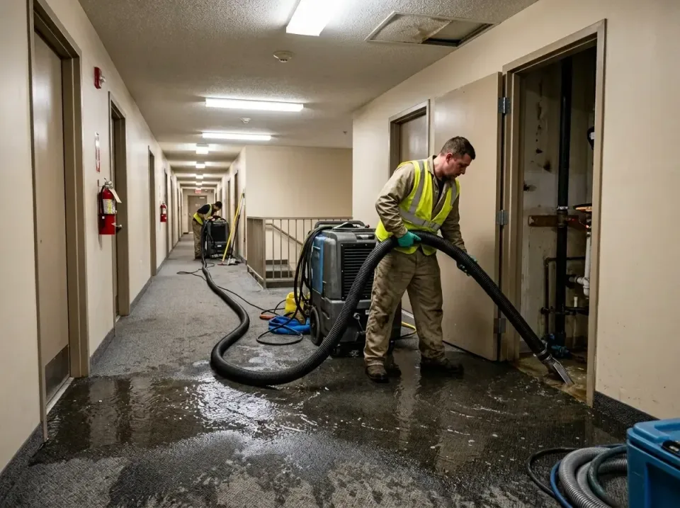 multi-unit-apartment-hallway-f-005 — frequently asked questions, Emergency Burst Pipe Water Extraction & Removal in Nichols…